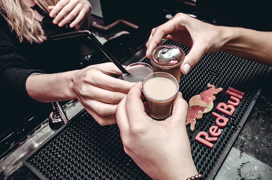 Two Person Having Shots, café, coffee, drinking, girl, glass HD wallpaper