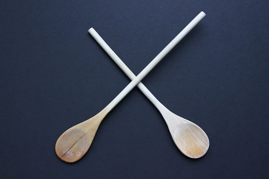 cooking, creative, cross, backround, wallpaper, soup, wooden spoons HD wallpaper