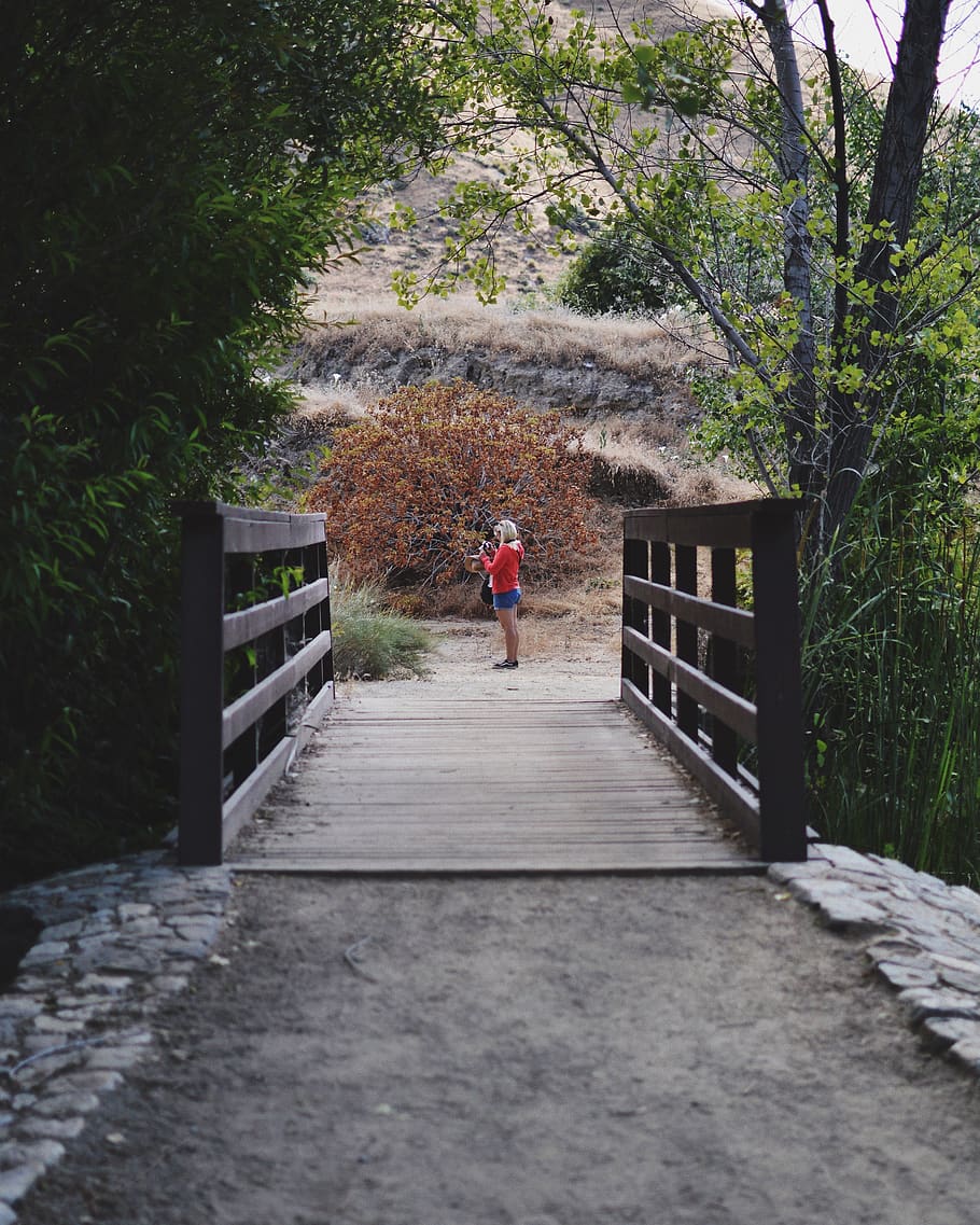 human, person, outdoors, path, garden, arbour, building, walkway HD wallpaper