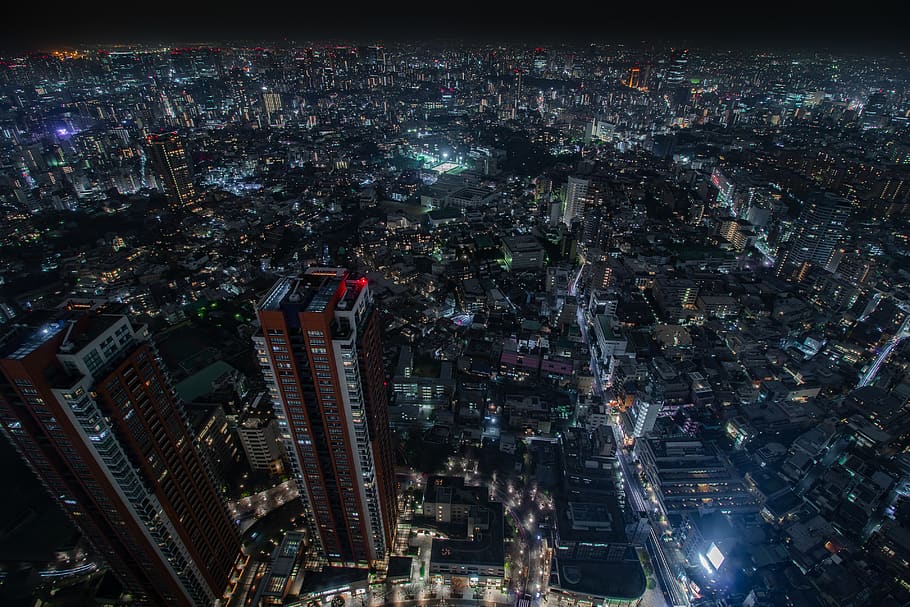 outdoors, landscape, nature, scenery, aerial view, japan, tokyo city view and sky deck