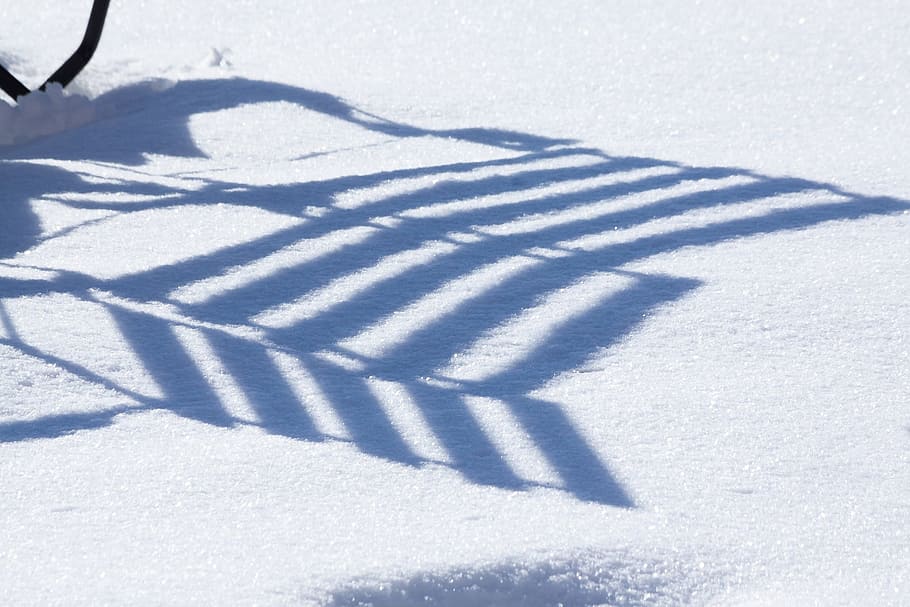 snow, ice, winter, white, cold, shadow, sunlight, nature, day HD wallpaper