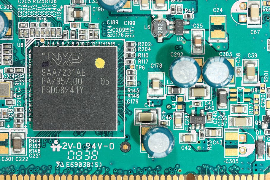 cpu, technology, computer, semiconductor, data, pcb, capacitor HD wallpaper