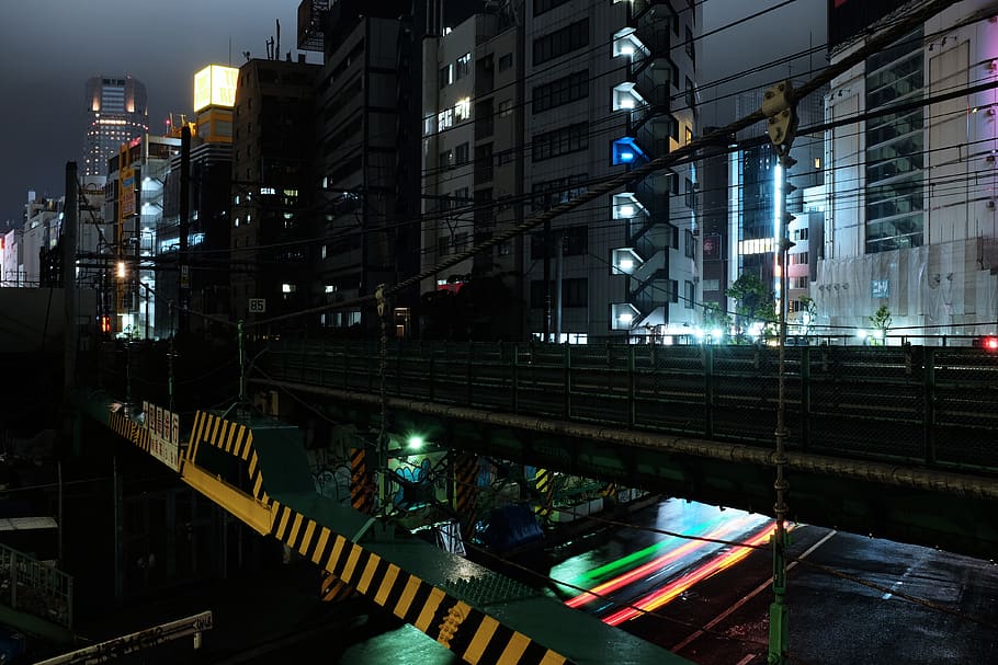 japan, shibuya, light, glow, urban, future, slow, shutter, explore, HD wallpaper