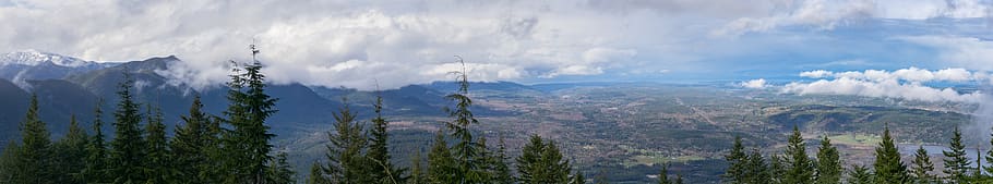 panoramic, environment, mountain, beauty in nature, plant, landscape HD wallpaper