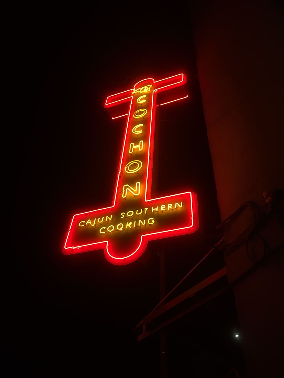 Hotel LED signage, neon, illuminated, night, communication, text HD wallpaper