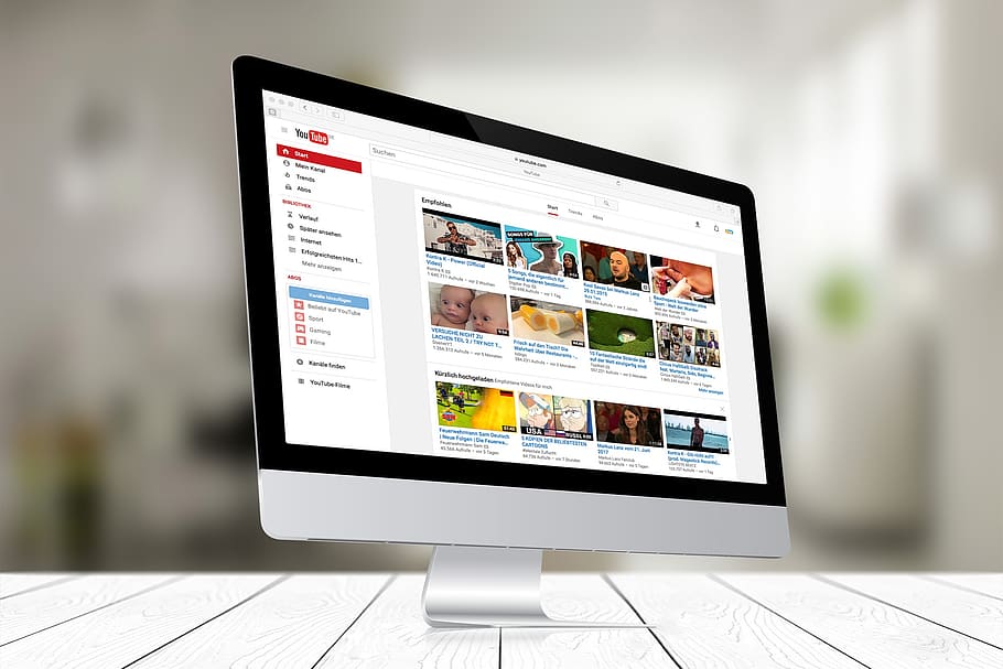 Turned-on Silver Imac, apple, blur, communication, connection HD wallpaper