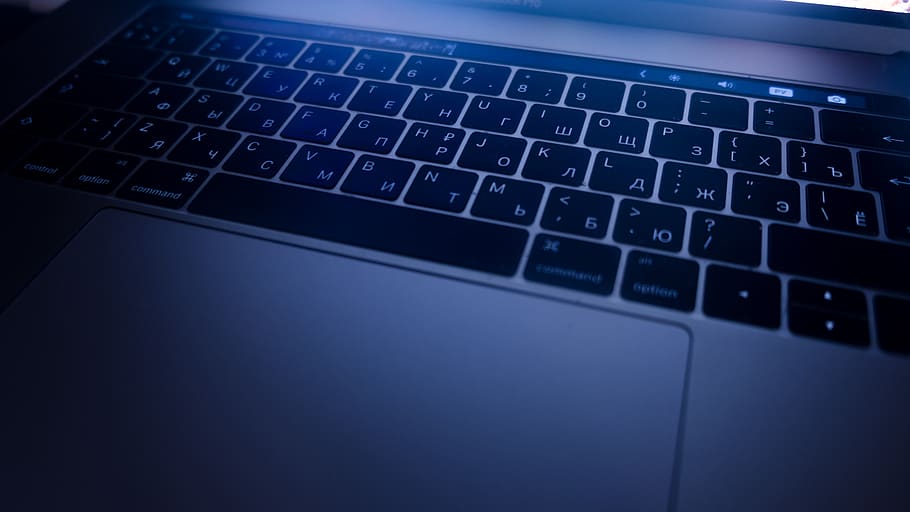 macbook, night, color, space, letters, russian, keyboard, macbook keyboard HD wallpaper