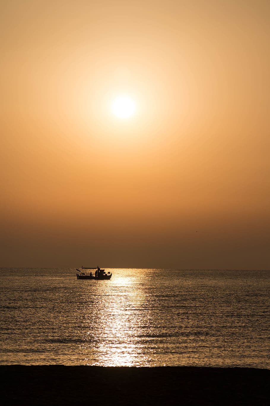 sunrise, morning, boat, sea, summer, beach, greece, sunshine, HD wallpaper