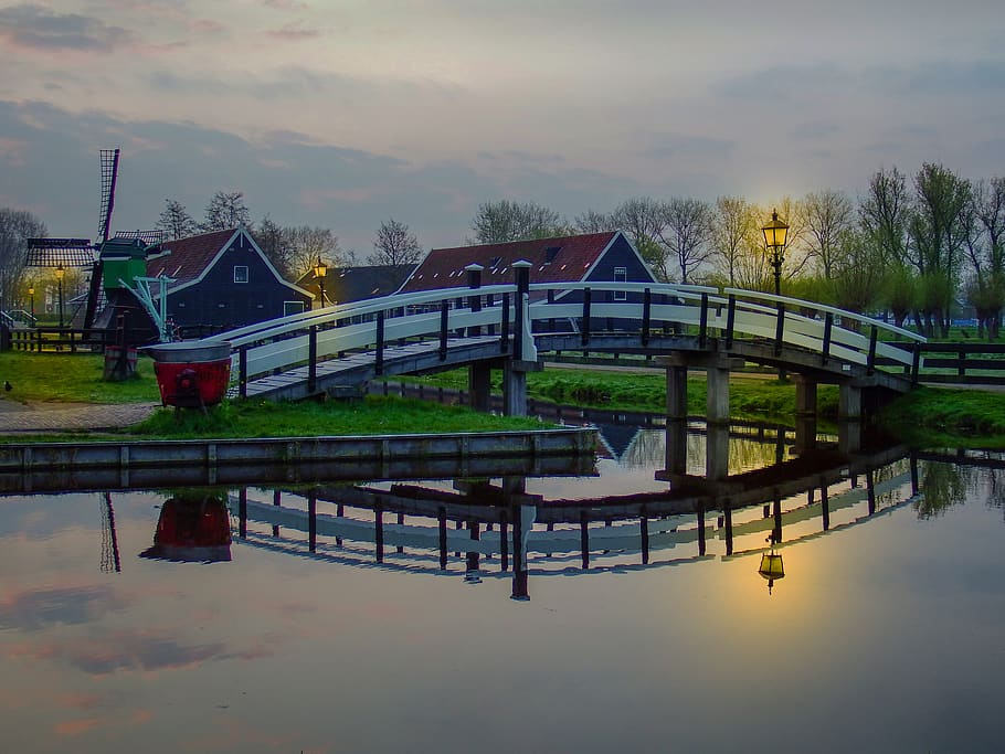 lights, night, dark, nature, landscape, evening, atmosphere HD wallpaper