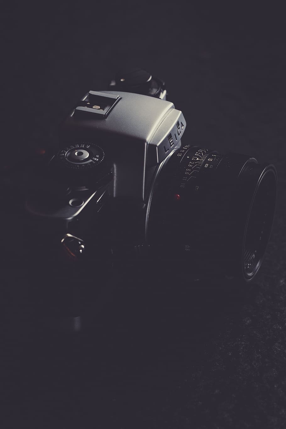 black and gray DSLR camera, technology, retro styled, indoors HD wallpaper