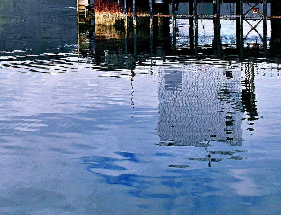 water, waterfront, outdoors, dock, pier, port, nature, ripple HD wallpaper