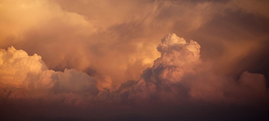 Photography of Clouds During Dusk, cloudiness, cloudscape, cloudy HD wallpaper