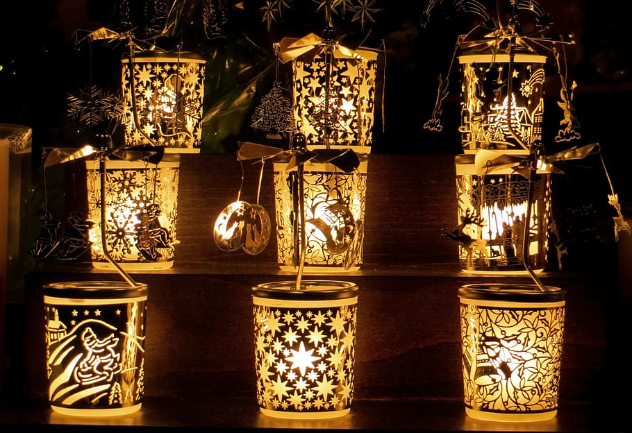 lantern, light, object, christmas, lamp, no people, illuminated HD wallpaper