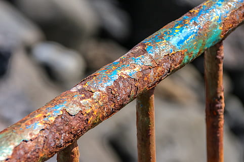 rusty, iron, structure, weathered, rusted, metal, colorful HD wallpaper