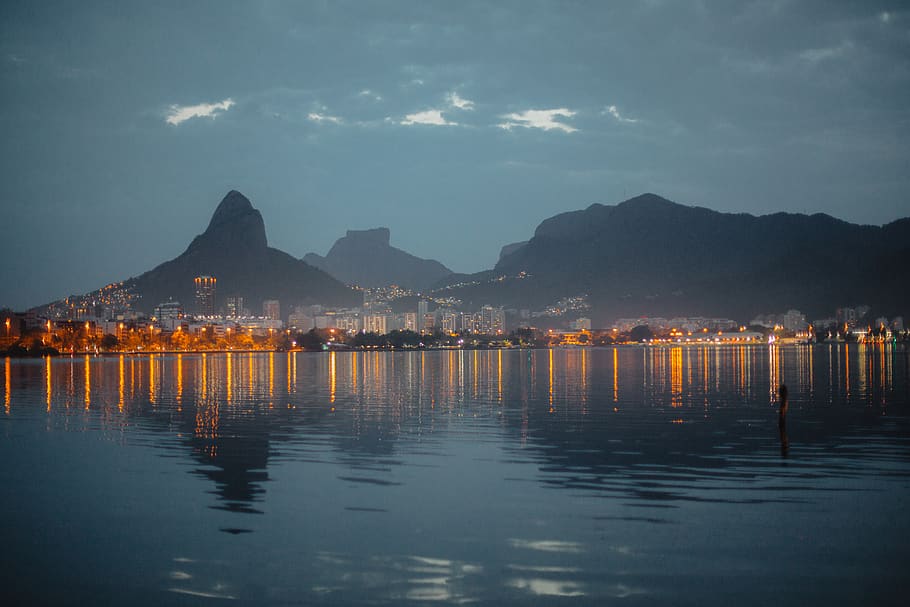 lagoa, brazil, forest, pedalinho, light, rio, water, mountain HD wallpaper