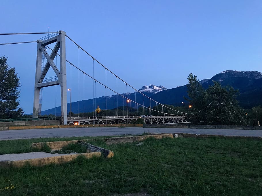 bridge, building, canada, revelstoke, suspension bridge, british columbia HD wallpaper