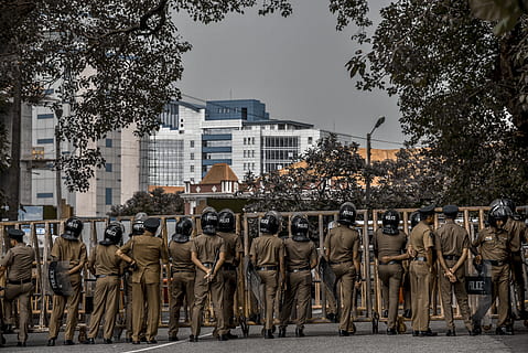 police men on road, person, human, military, military uniform HD wallpaper