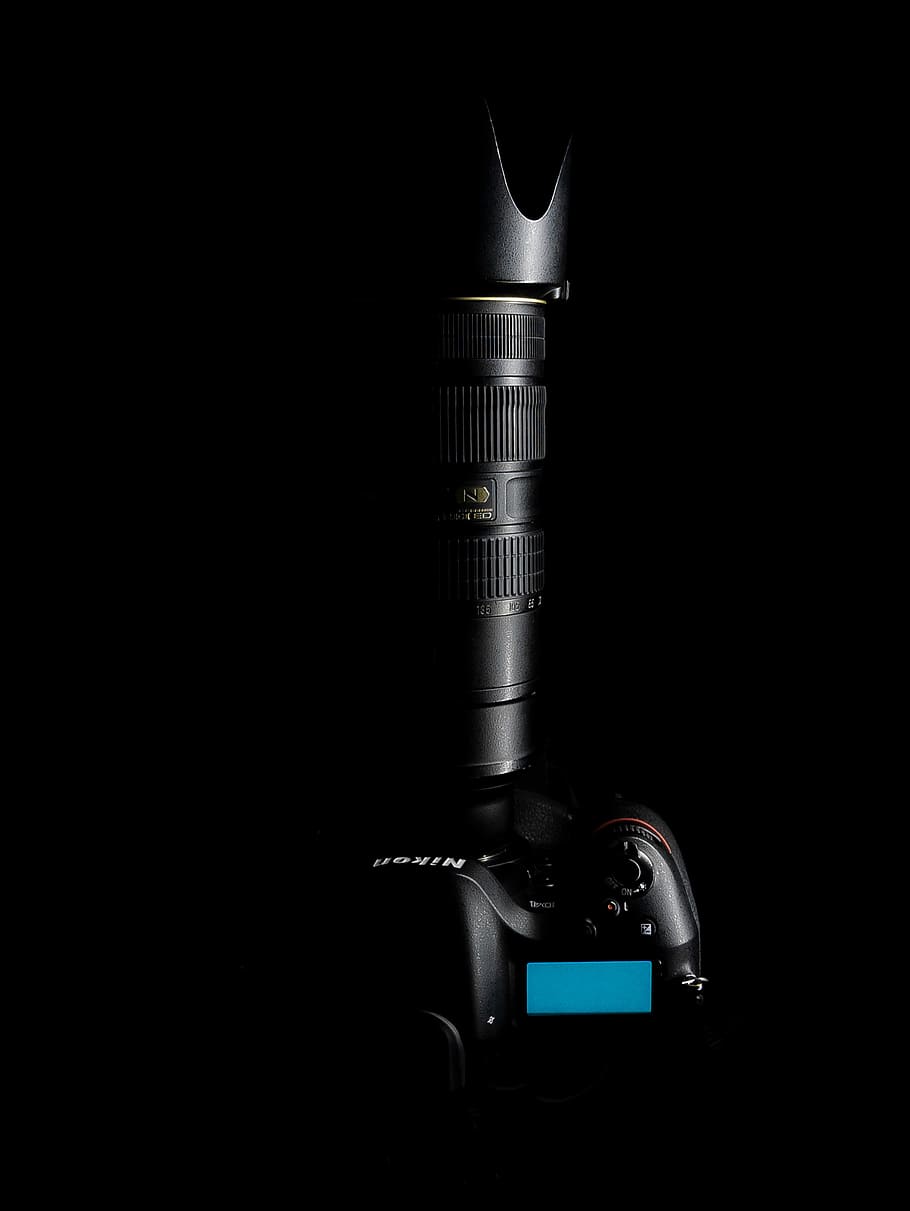 Top View Photo of Nikon Camera, camera equipment, camera lens HD wallpaper