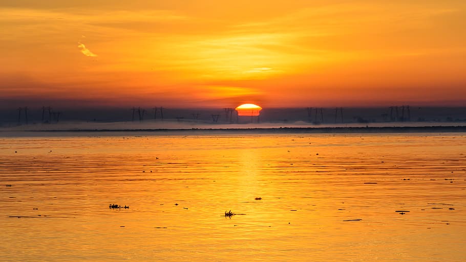 nature, sky, outdoors, dawn, red sky, dusk, sunset, sunlight HD wallpaper