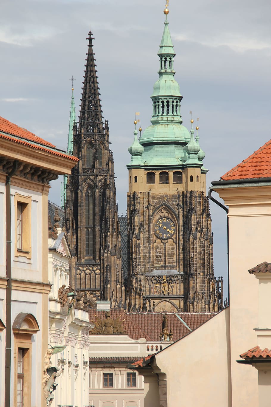 tower, praha, travel, prague, summer, building, historic, sightseeing HD wallpaper