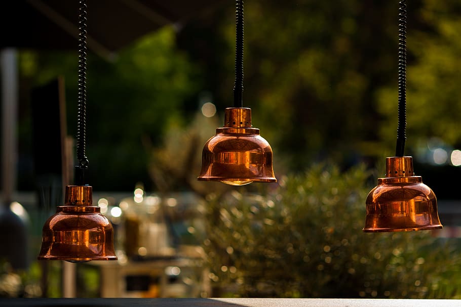 bell, sound, bokeh, restaurant, shop, red, lamp, light, hanging HD wallpaper