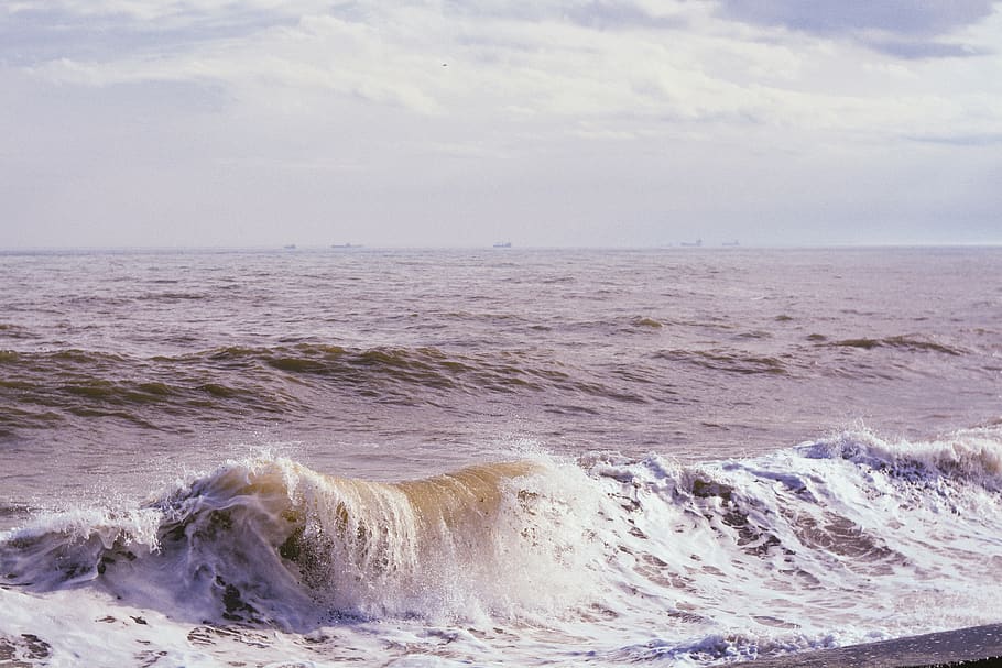 sea, nature, wallpaper, waves, water, light, vsco, horizon HD wallpaper