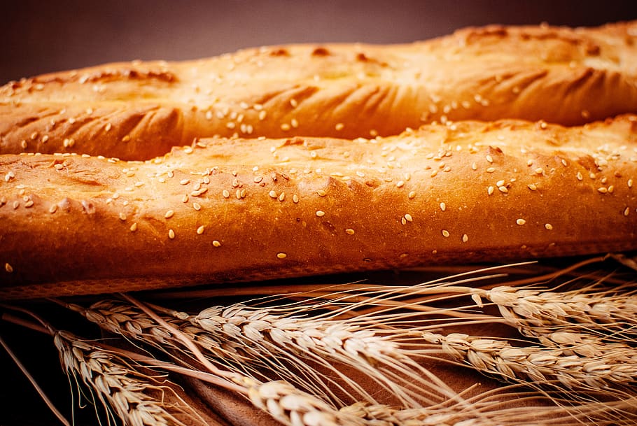 Photography of Baked Breads, baguette, bakery, baking, close-up HD wallpaper
