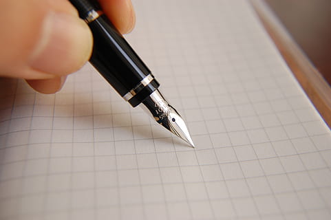Black Fountain Pen, calligraphy, close-up, composition, design HD wallpaper