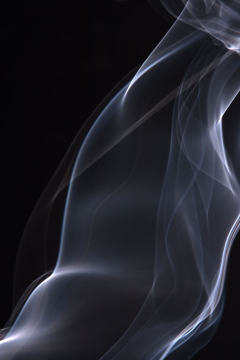 smoke, background, black, white, graphic, hot, isolated, curve HD wallpaper