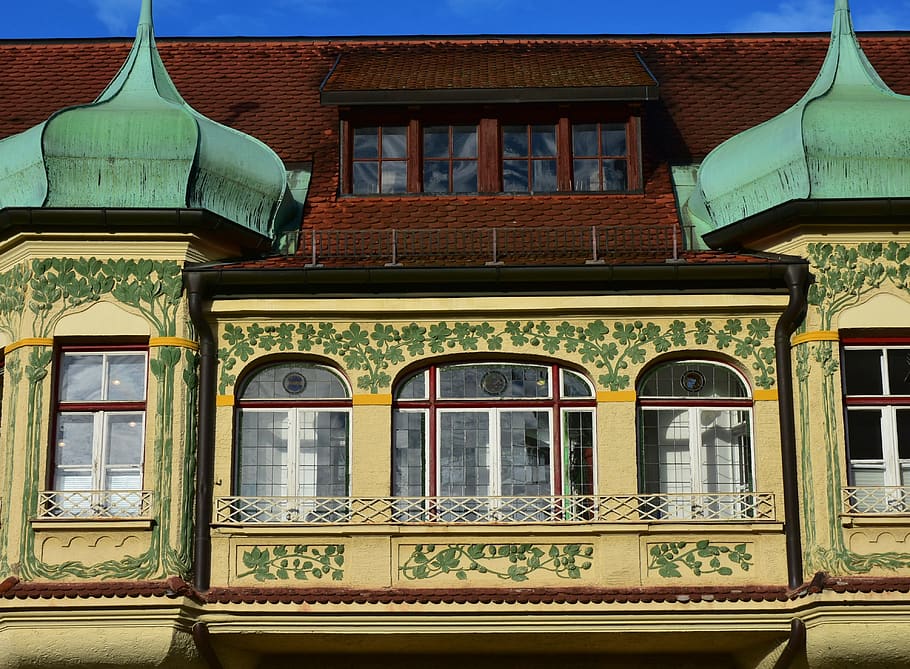 facade, turret, building, architecture, window, historic center HD wallpaper