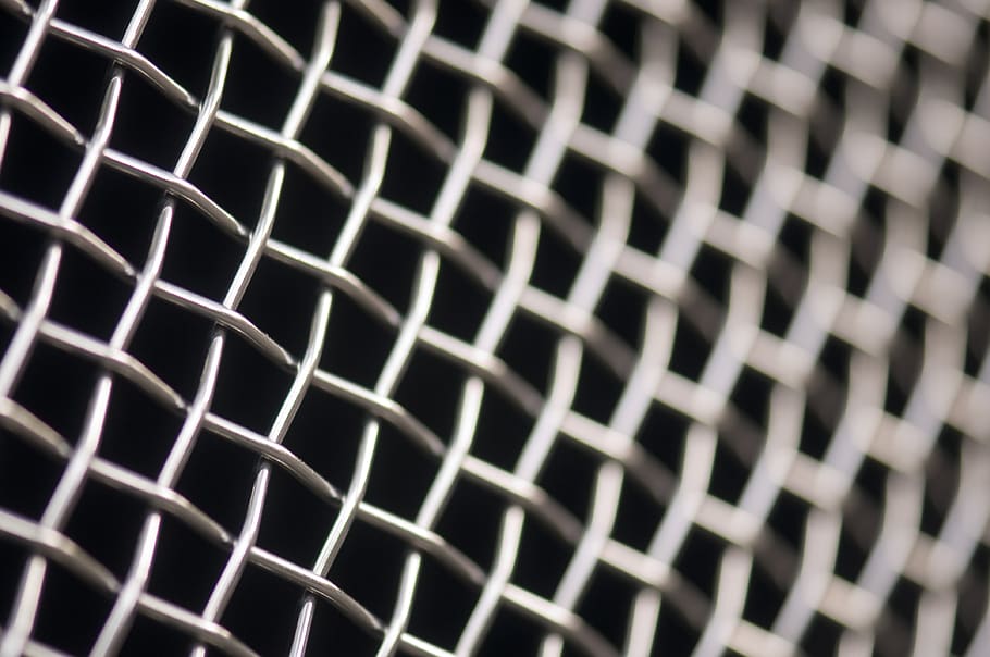 Gray Metal Chain Screen, macro, mesh, wire mesh, backgrounds HD wallpaper