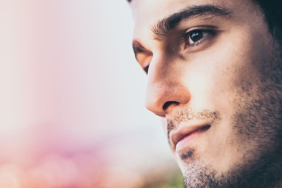 man's face, human, person, beard, photography, portrait, freckle HD wallpaper