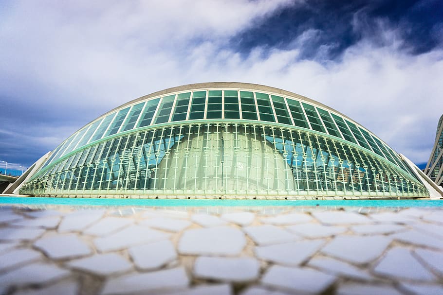 dome, architecture, building, spain, city of arts and sciences HD wallpaper