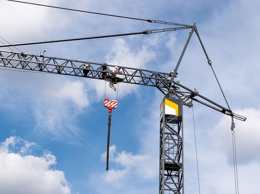 construction crane, germany, freiberg, utility pole, sky, building HD wallpaper