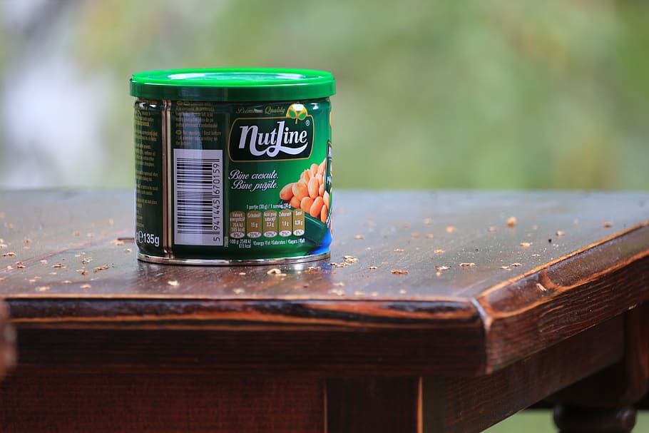 peanut, table, foot, nuts, green, box, wood - material, text, HD wallpaper