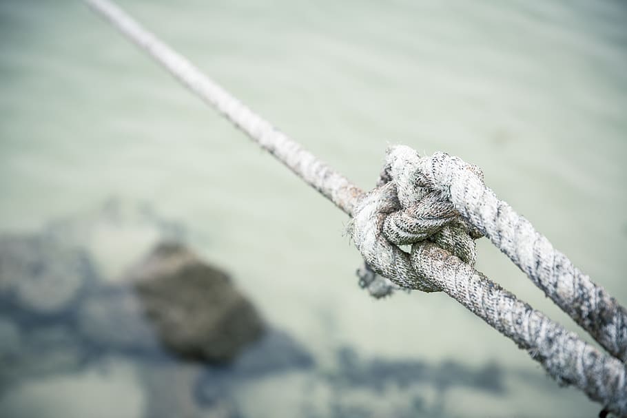 gray tied rope, day, no people, close-up, focus on foreground HD wallpaper