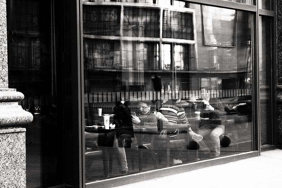 street, glass - material, transparent, reflection, window, built structure HD wallpaper