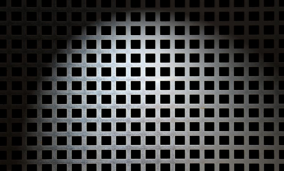 grid, metal, background, texture, material, graphic, spotlight HD wallpaper