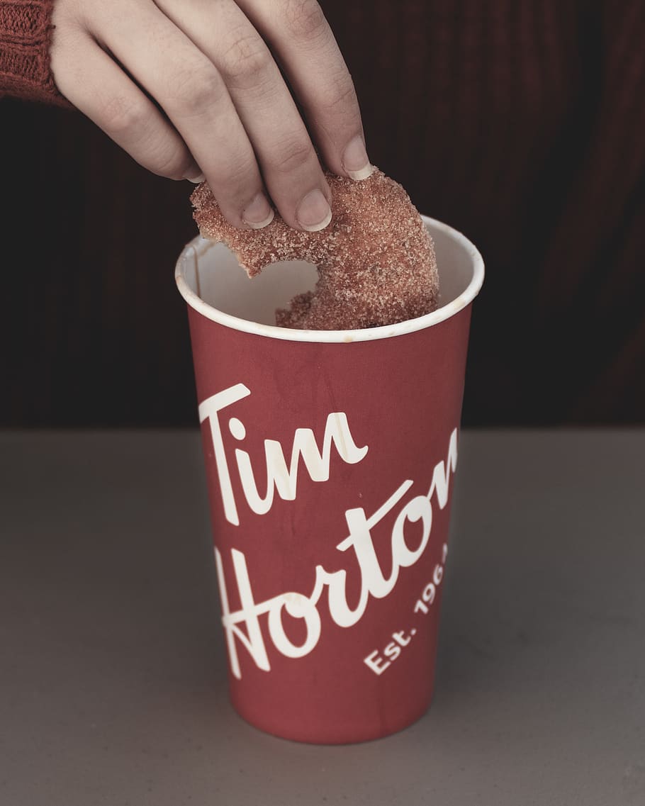 person holding doughnut, human hand, one person, food and drink HD wallpaper