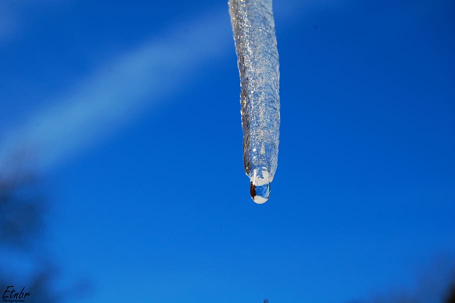winter, ice, cold, melting, water, blue, nature, frozen, cold temperature HD wallpaper