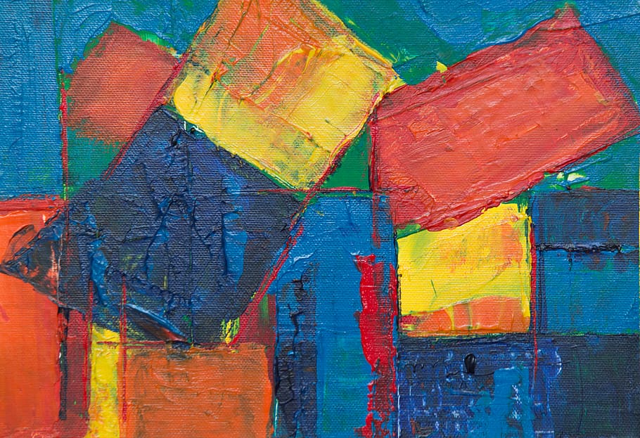 Close Up Photo of Multicolored Abstract Painting, abstract expressionism