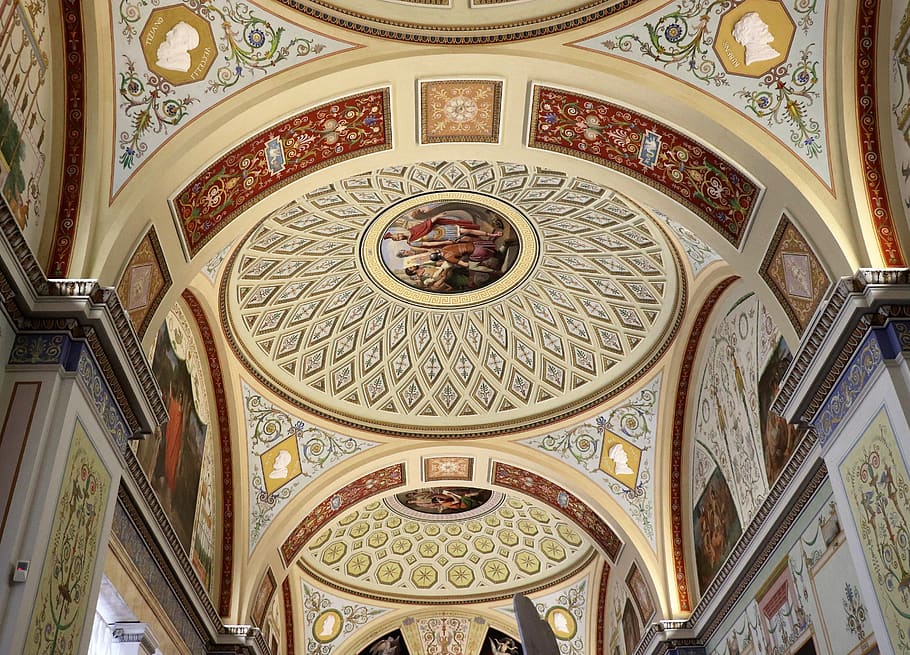 museum, ceiling, light, interior, building, architecture, art HD wallpaper