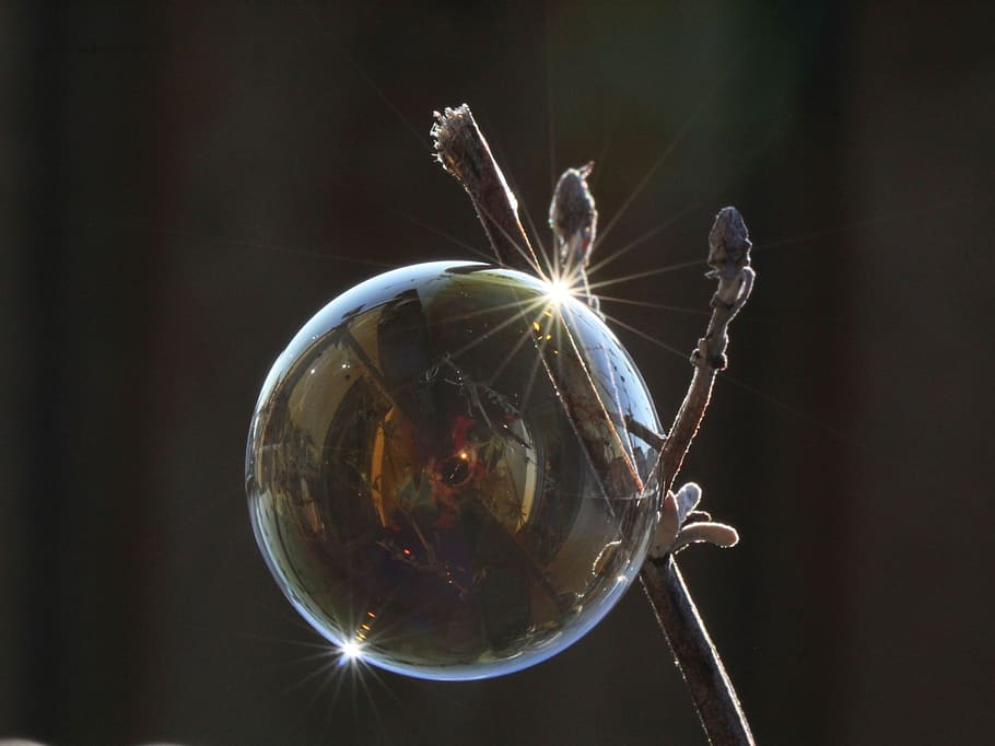 soap bubble, light, reflection, shimmer, close-up, no people HD wallpaper