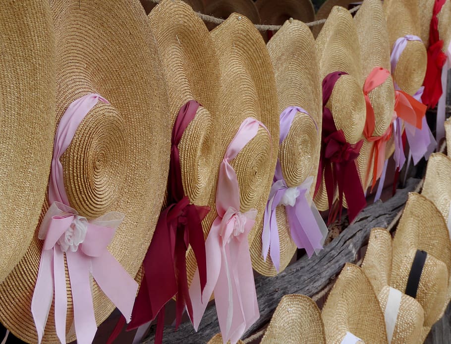 hats, colonial, ribbons, retail, art and craft, no people, for sale HD wallpaper
