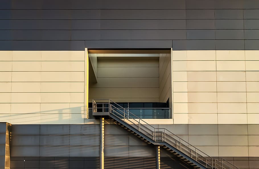 architecture, sunset, exploration, civilisation, stairs, shadow HD wallpaper