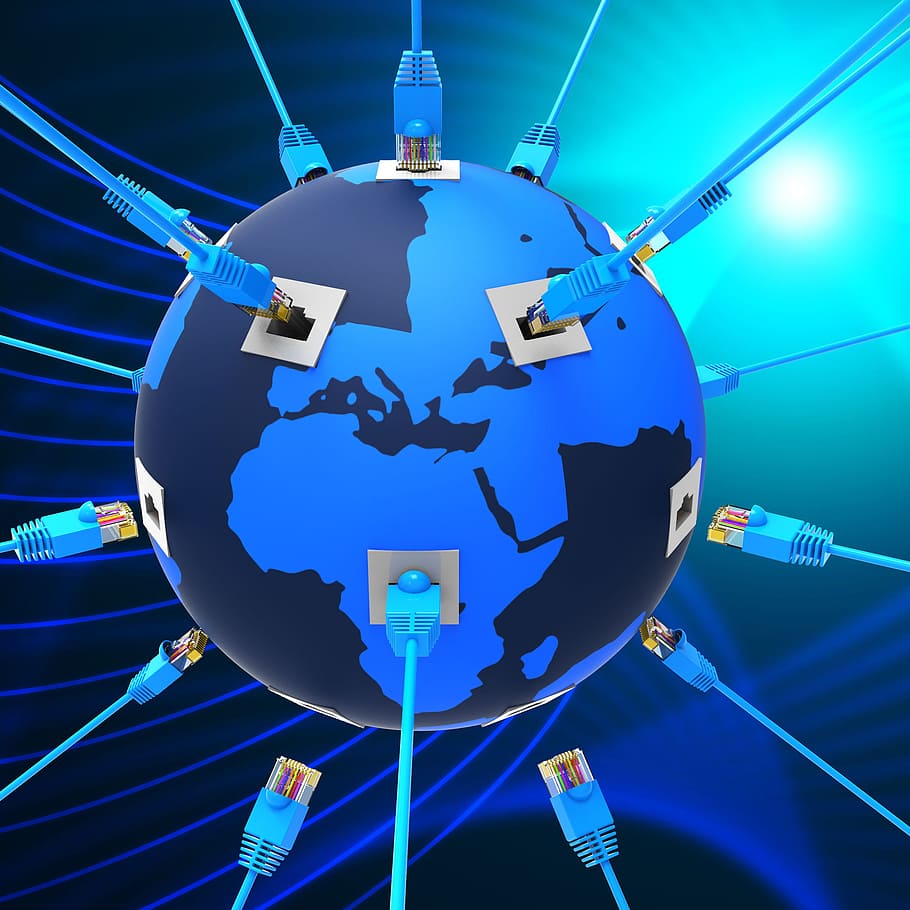 Worldwide Network Indicating Global Communications And Earth, HD wallpaper