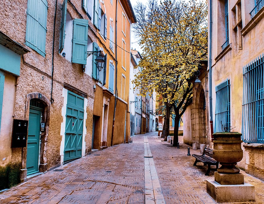 street, provencal life, french culture, provence, manosque, HD wallpaper
