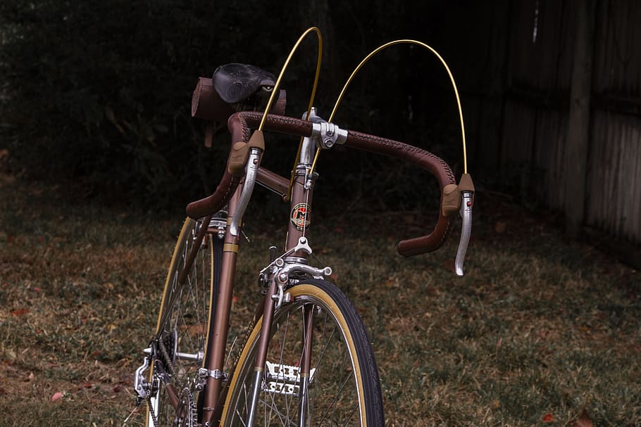 french, motobecane, handlebars, leather, bicycle, vintage, transportation HD wallpaper