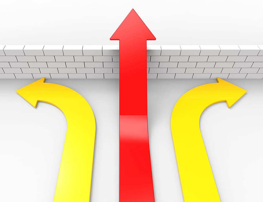 Success Arrow Represents Overcome Problems And Blocked, arrows HD wallpaper