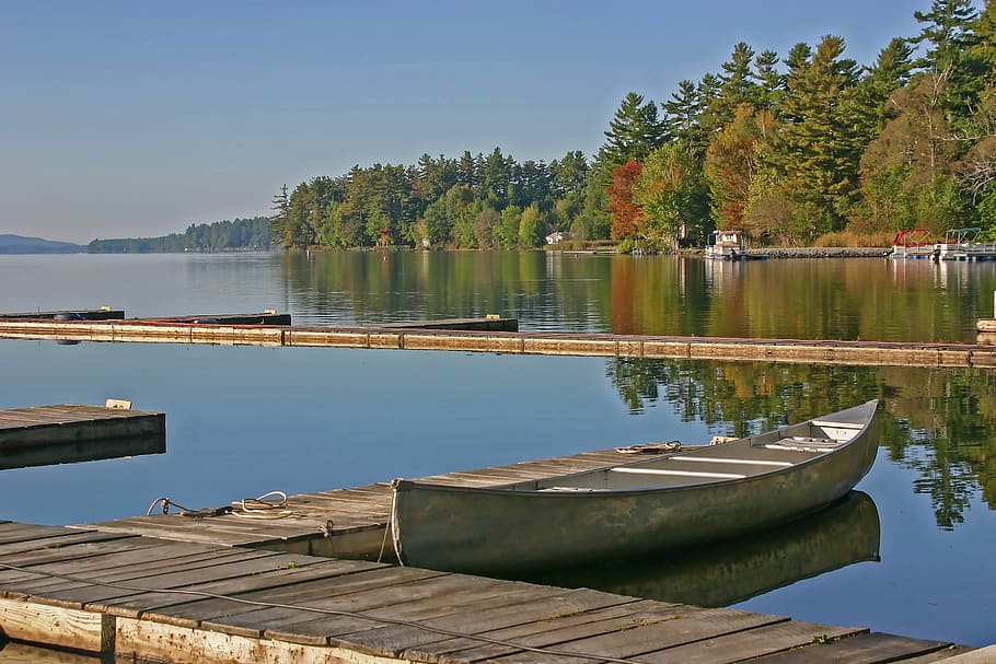 waters, lake, reflection, nature, river, canoeing, landscape HD wallpaper